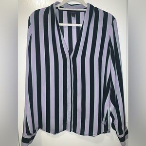 Women’s Halogen Striped Blouse size Large